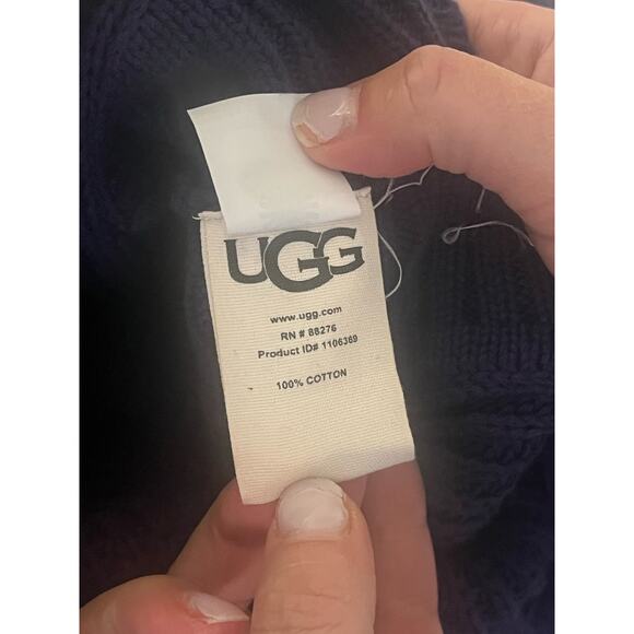 UGG Women's Raelynn 3/4-Sleeve Knit Poncho Sweater In Black Size XL - Picture 5 of 5